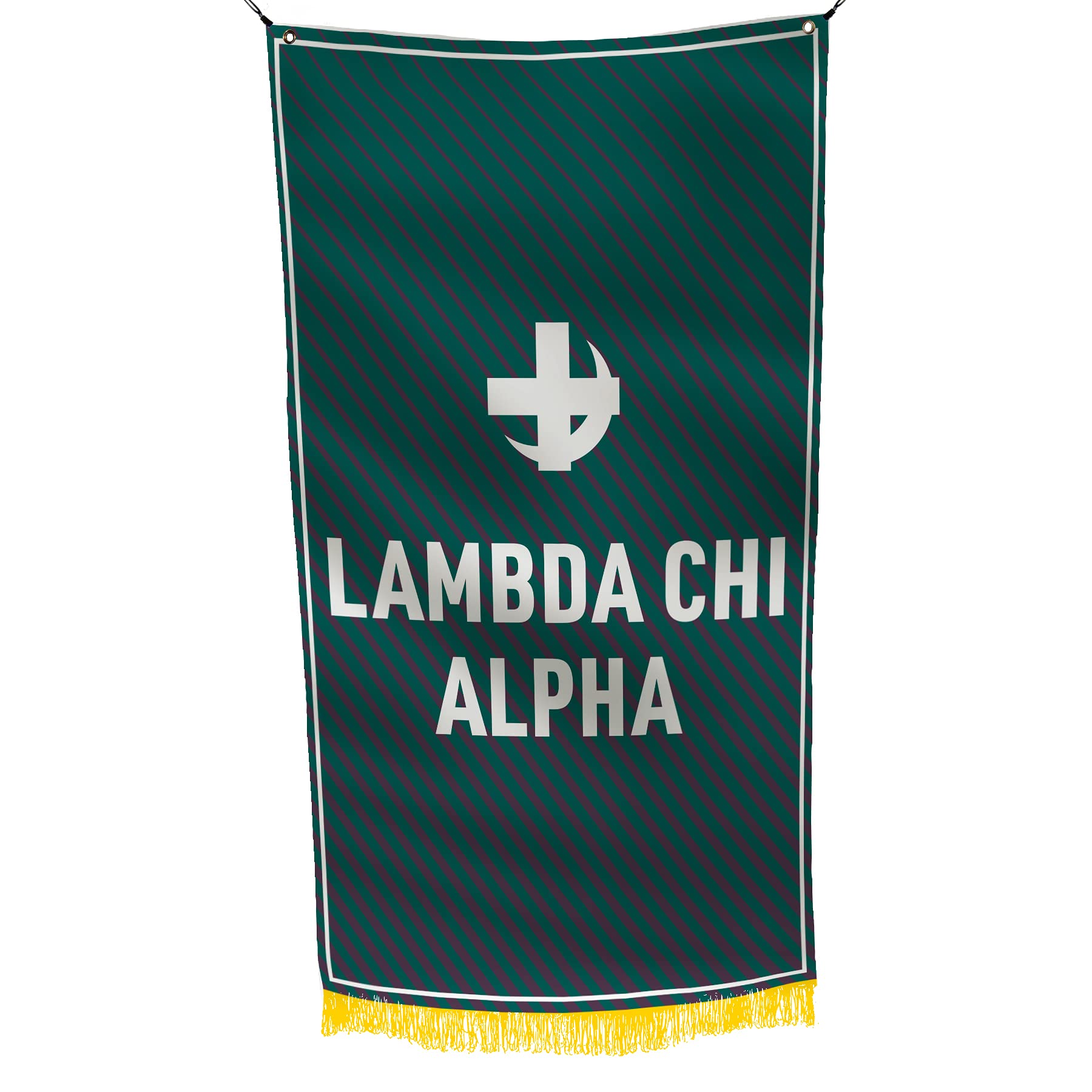 Lambda Chi Alpha Fraternity Greek Licensed Flag Banner 3x5 Feet Wall Decor Outdoor Indoor Decoration Brass Grommets Double Stitch (Lambda Chi Alpha # 5)