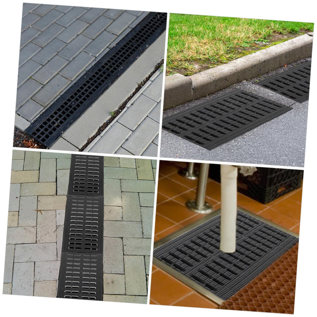 2 coperture per scarico da esterno resistenti alle intemperie, griglia in plastica per vialetto e giardino, soluzione di drenaggio sostituibile per una gestione efficiente dell'acqua