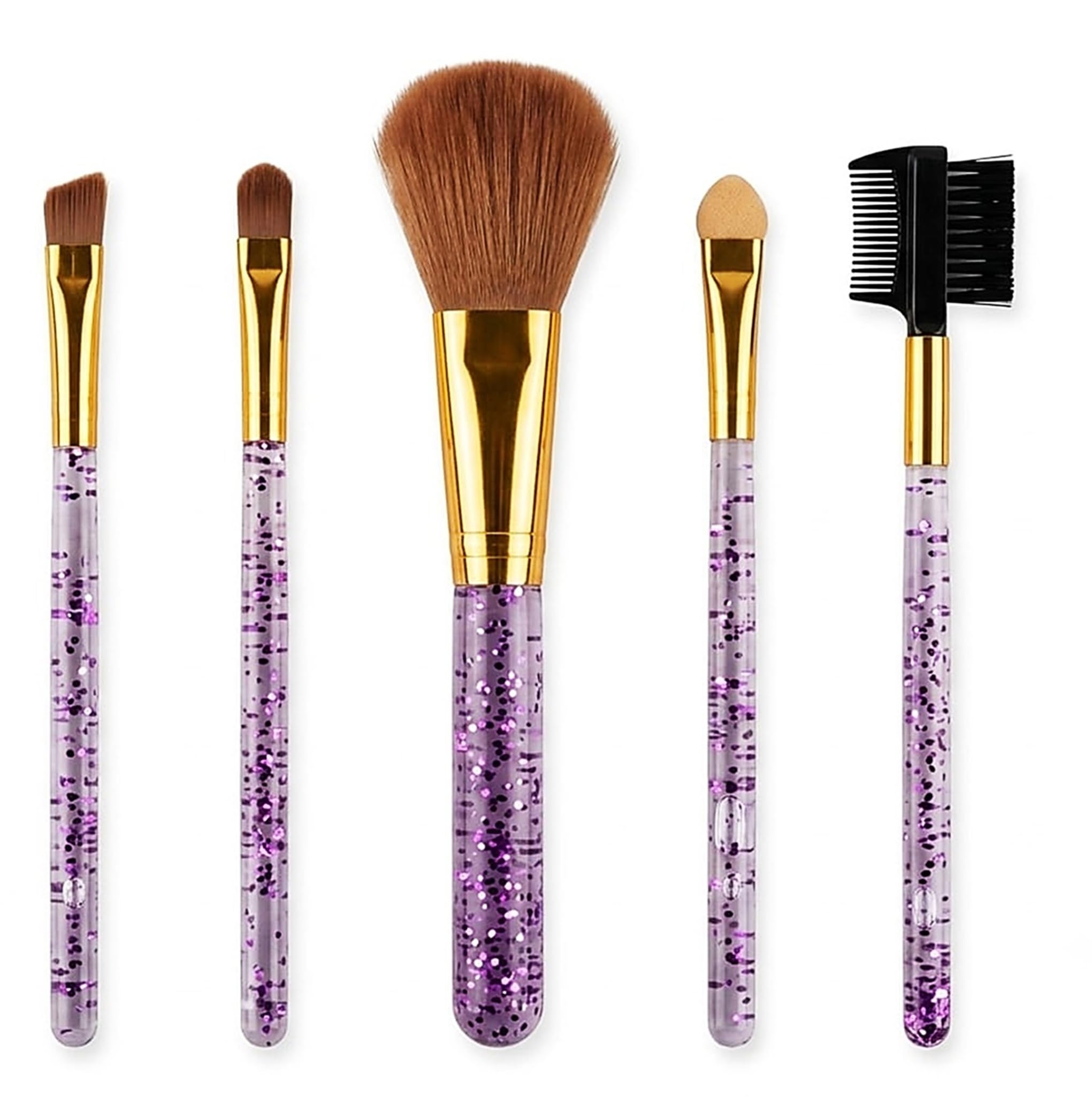 INFINITE ELEGANCE(Pack of 5) Standard Size Makeup Brush Set - Soft Bristles Make Up Brushes Sets Kit - for Foundation & Concealers, Face Powder, Shading Brush, Blow/Liner Brush, Eyelash volume-picture-38