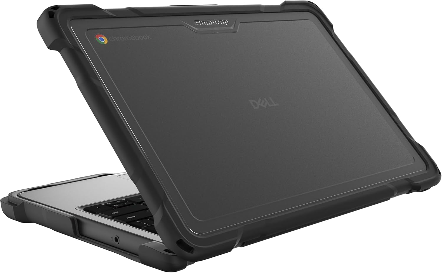Gumdrop DropTech Custom Case Dell Chromebook 11 (Clamshell) - Drop Tested Protection, Rubberized Thread on Sides, Seamless Asset Tagging, Snap in Installation for School or Work - Black