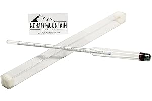 North Mountain Supply Science Lab Hydrometers Glass Hydrometer - Alcoholmeter 0-200 Proof & 0-100 Tralle