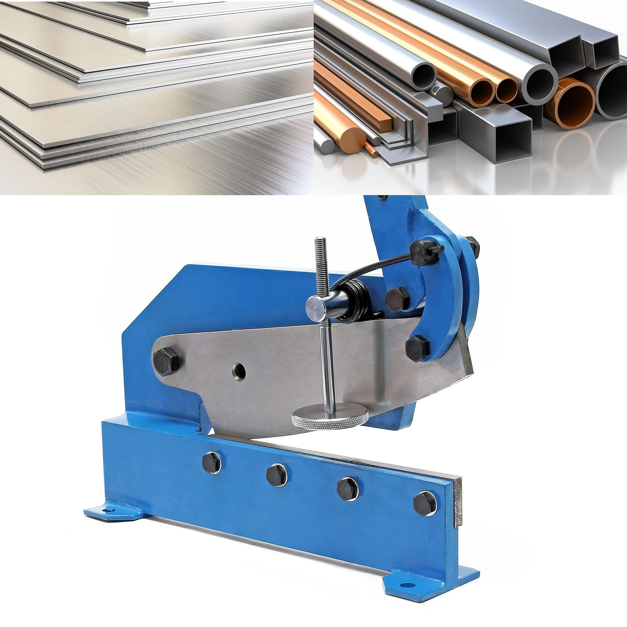 XPOtool Cizalla de palanca manual cuchilla de 250 mm para chapas de 6 mm metal cortadora herramienta