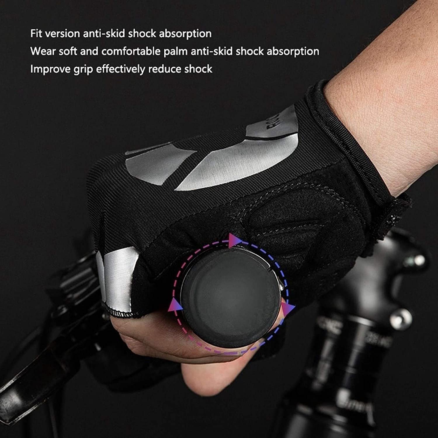 IRYZE Guantes Deportivos Guantes De Ciclismo De Medio Dedo para Bicicleta, Guantes Deportivos para MTB, Material Suave para Exteriores Hombre y Mujer