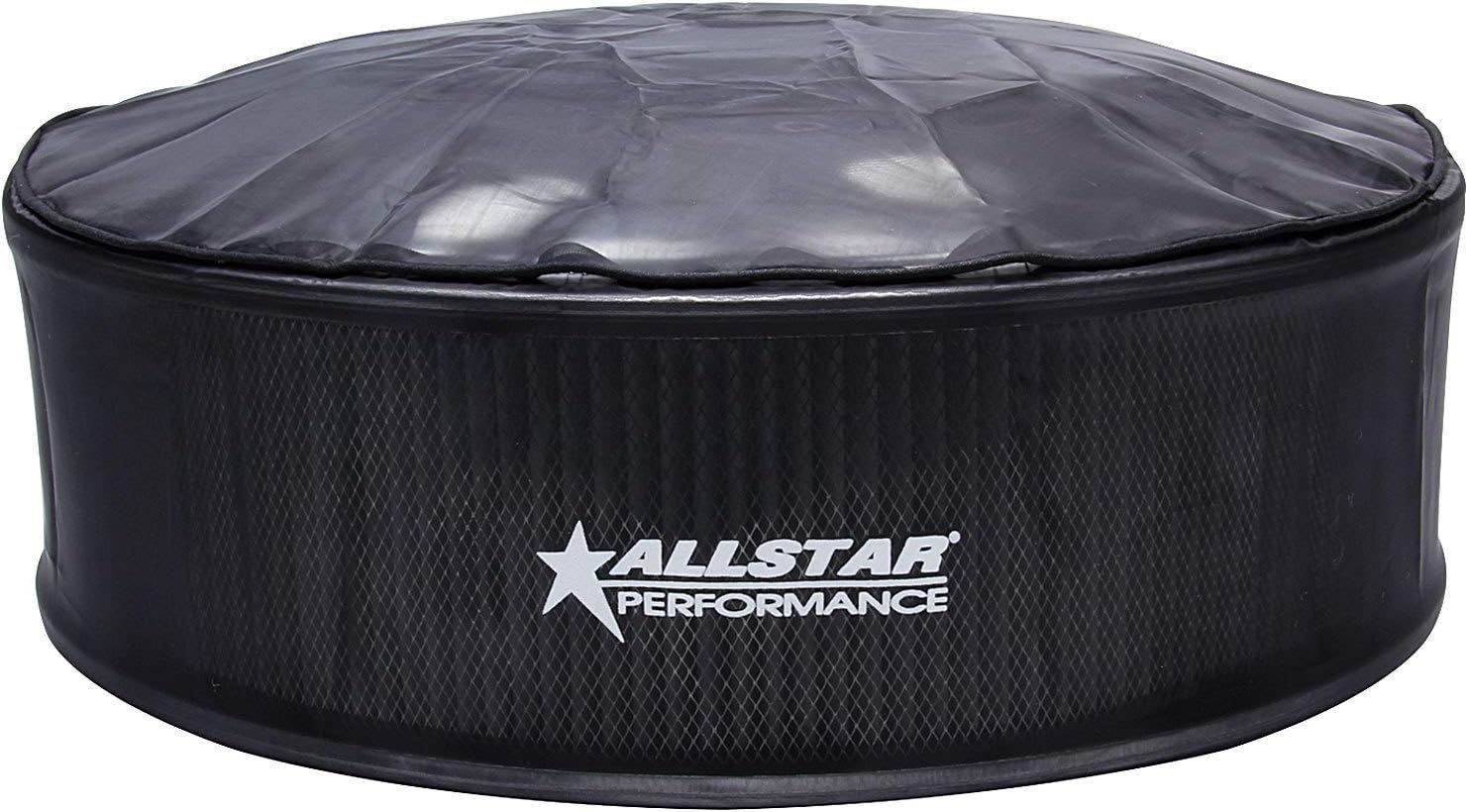 Allstar Performance Air Filter Wrap, Pre Filter, 14 in OD, 4 in Tall, Top Cover, Polyester, Black, 14 in Washable Filters, Each