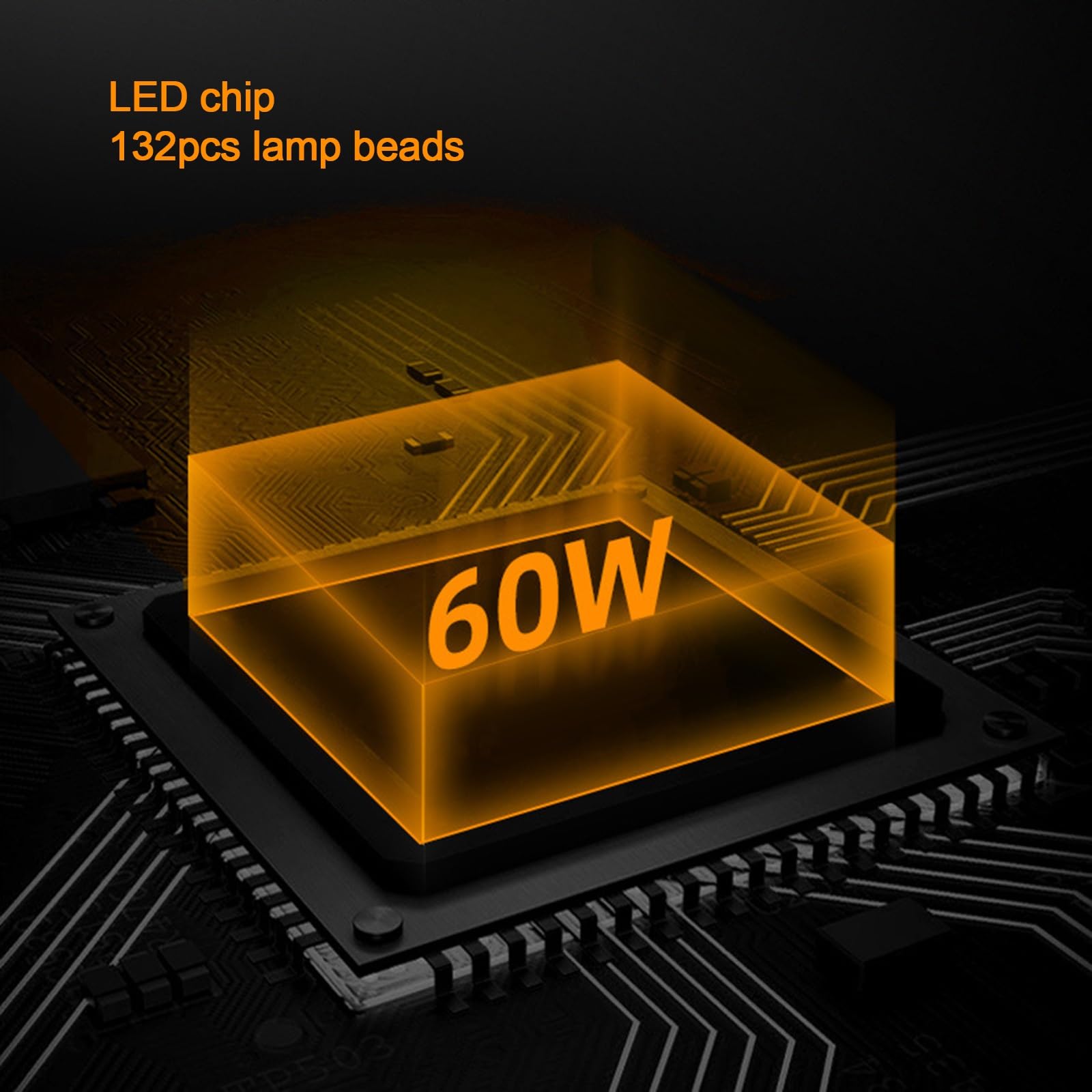 Lampe de Travail a LED 60W 1040LM 8000K IP54 Lumière D'inondation Étanche Interrupteur de Luminosité Réglable Lampe de Travail Portable pour Chantier avec Cordon D'alimentation et Télécommandes