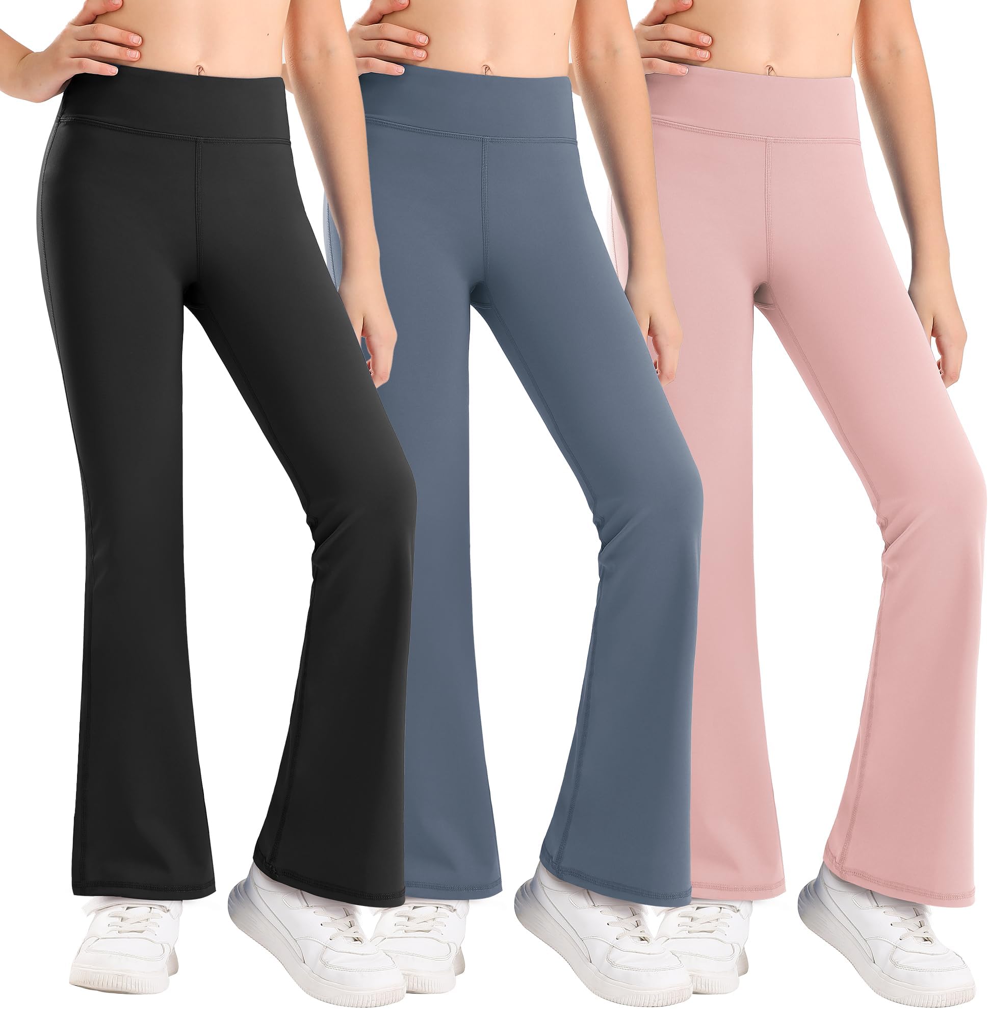 Stelle Girls Flare Leggings High Waisted for Dance Yoga School Daily Wear