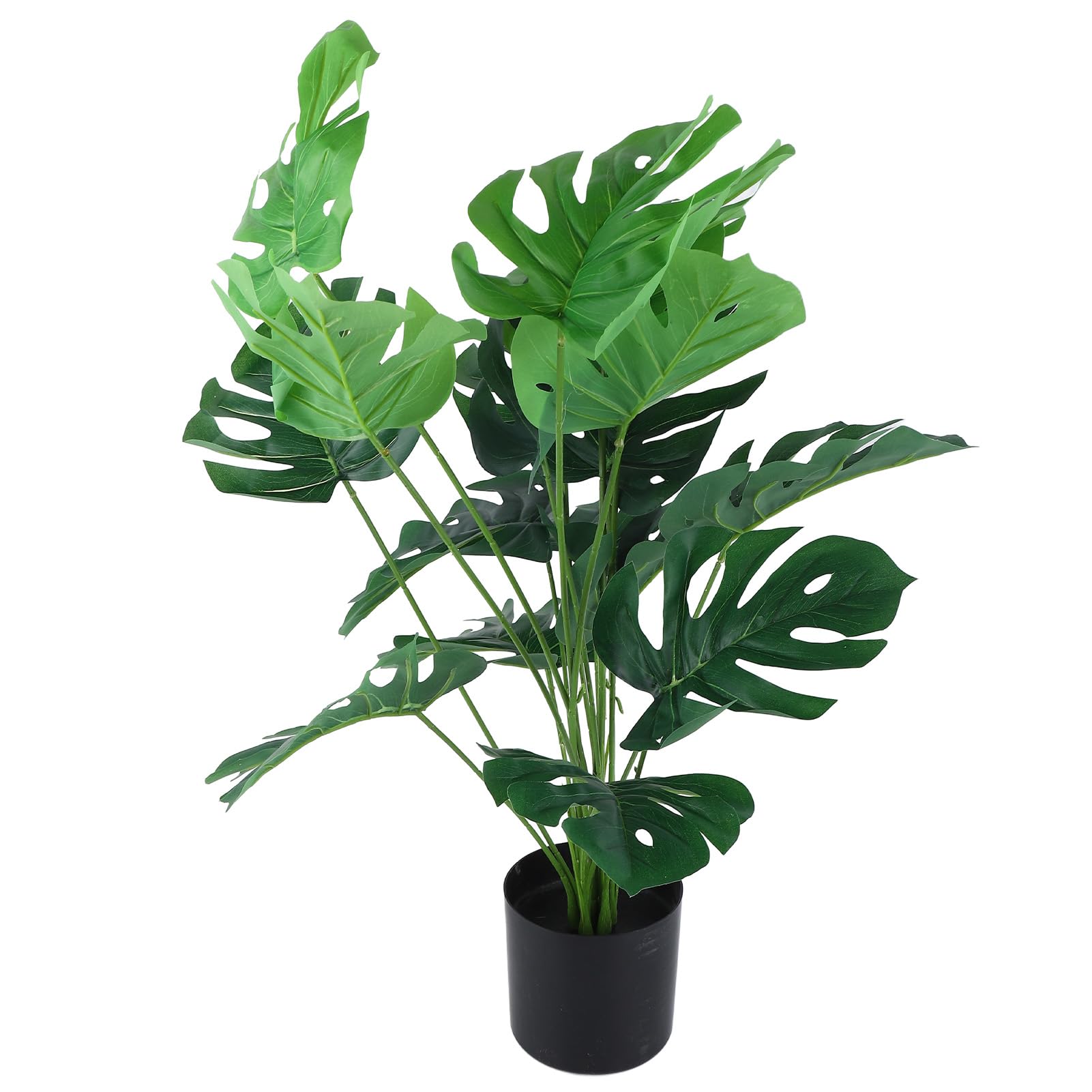 CHICIRIS Pianta Artificiale Realistica di Monstera Deliciosa per Decorazioni per Interni Ed Esterni Pianta in Vaso Finta in Plastica da 31,5 Pollici Che Non Richiede Manutenzione