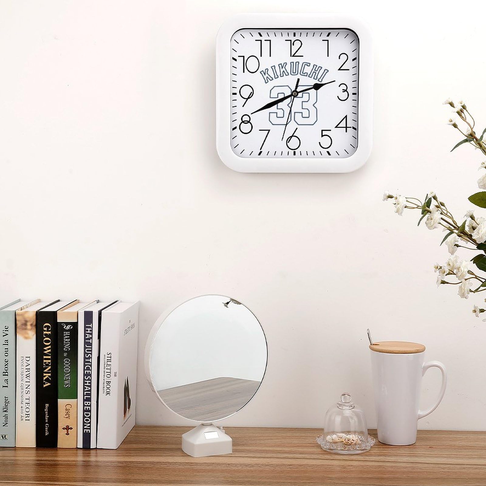 Amazon.co.jp: 四角型 時計 掛け時計 26cm×26cm 広島東洋カープ