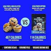 Vista 4 de Just Move Proteína - Muffin de Arándano - Vegano (A Base de Plantas), Orgánico, Sin Lácteos, Sin Soja, Sin Gluten, Keto, Sin Maní, 20g de Proteína