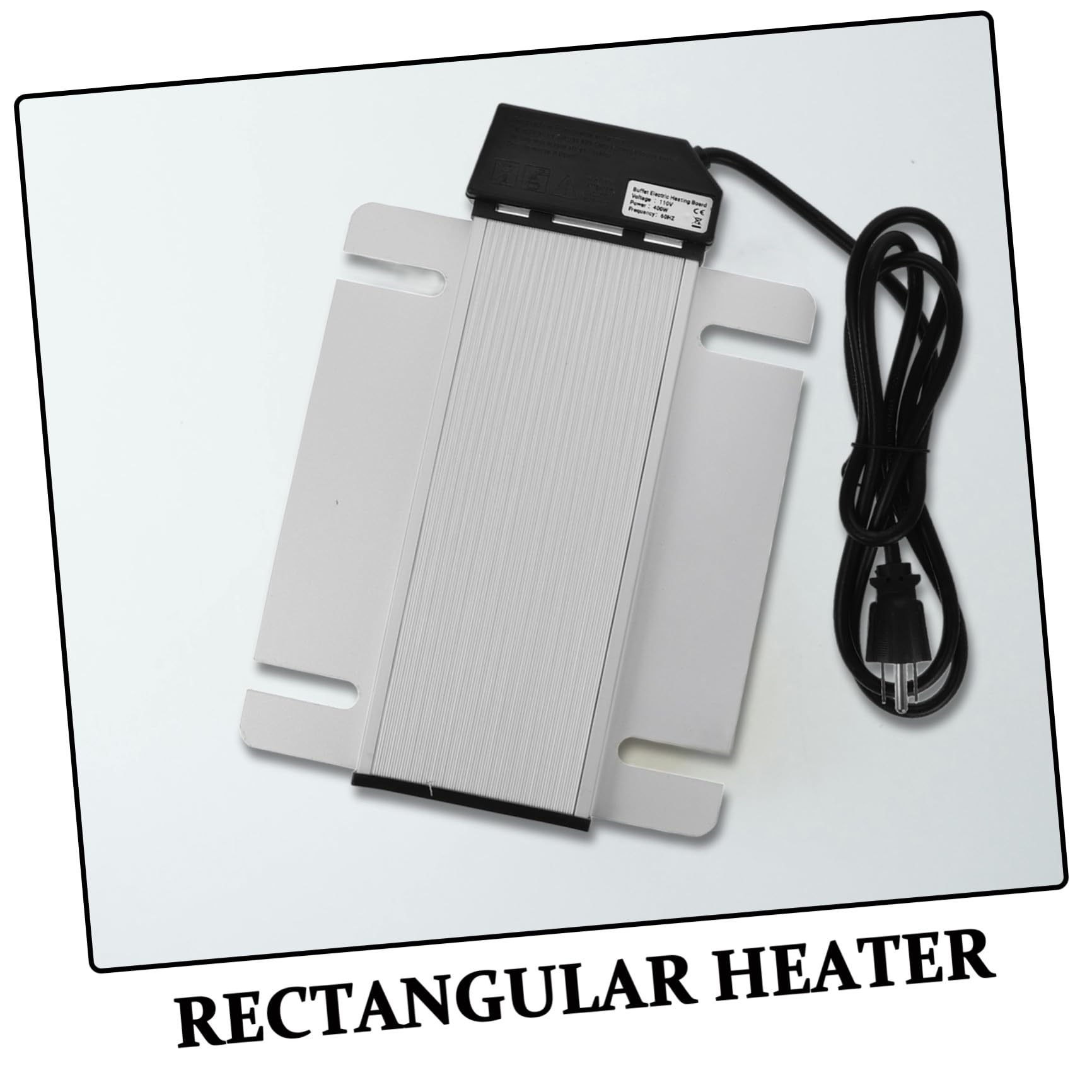 OUNONA Chafing Dish électrique rectangulaire en Acier Inoxydable avec Fonction de réchauffement, Plaque chauffante pour Buffet, Parfait pour dîners et Cuisine