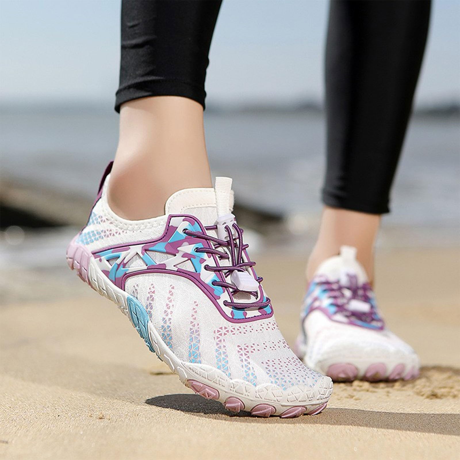 Generisch Damen Schuhe Damen Wassersportschuhe mit Löchern für Outdoor Wandern Schwimmen Strandaktivitäten