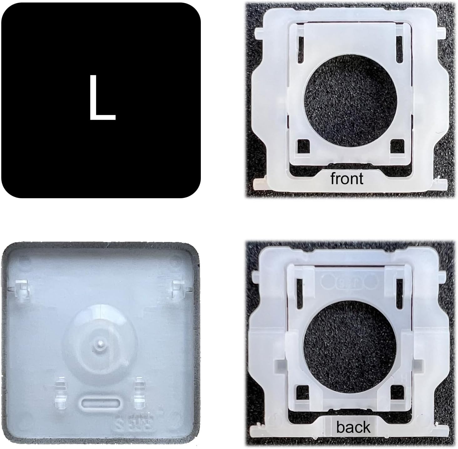 Replacement Individual Key Cap with Hinge for (M1 M2) MacBook Pro A2141 A2251 A2289 A2338 A2442 A2485 MacBook Air A2179 A2337 A2681 (L Key)