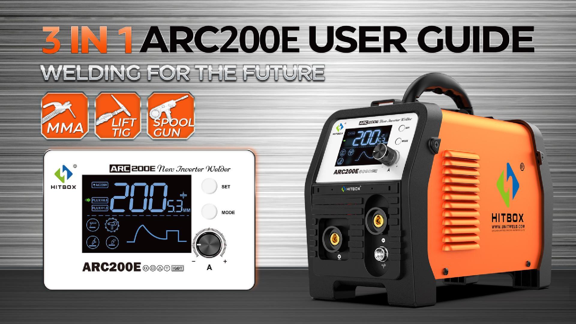 HITBOX 200A Stick Welder, 81V High No Load Voltage ARC/Lift TIG