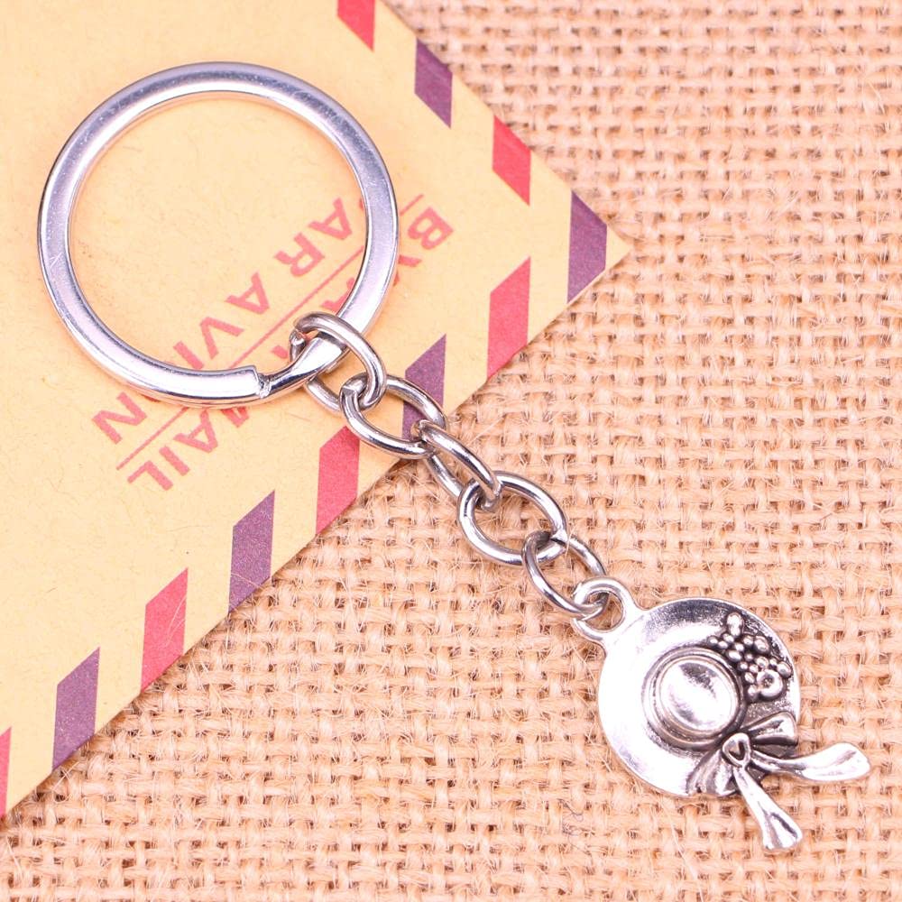 Schlüsselanhänger 16X25Mm Für Männer 20 Stück Hut Anhänger Für Männer Auto Schmuck Ring Ring Erinnerung Für Geschenk