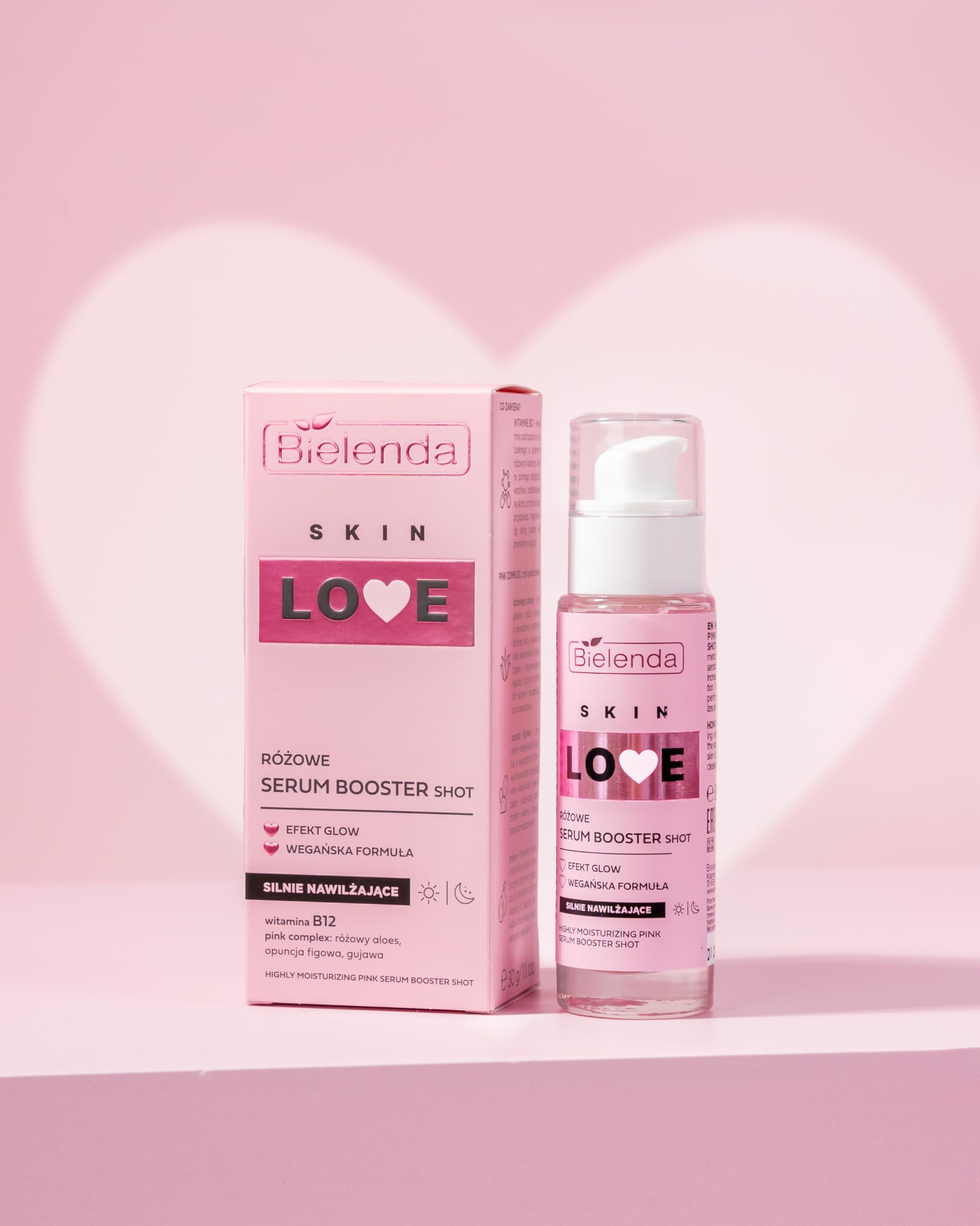 Bielenda SKIN LOVE Strongly moisturizing Pink Booster Shot Serum for daily care day and night 30 g, 30 g (Pack of 1) - Image 2