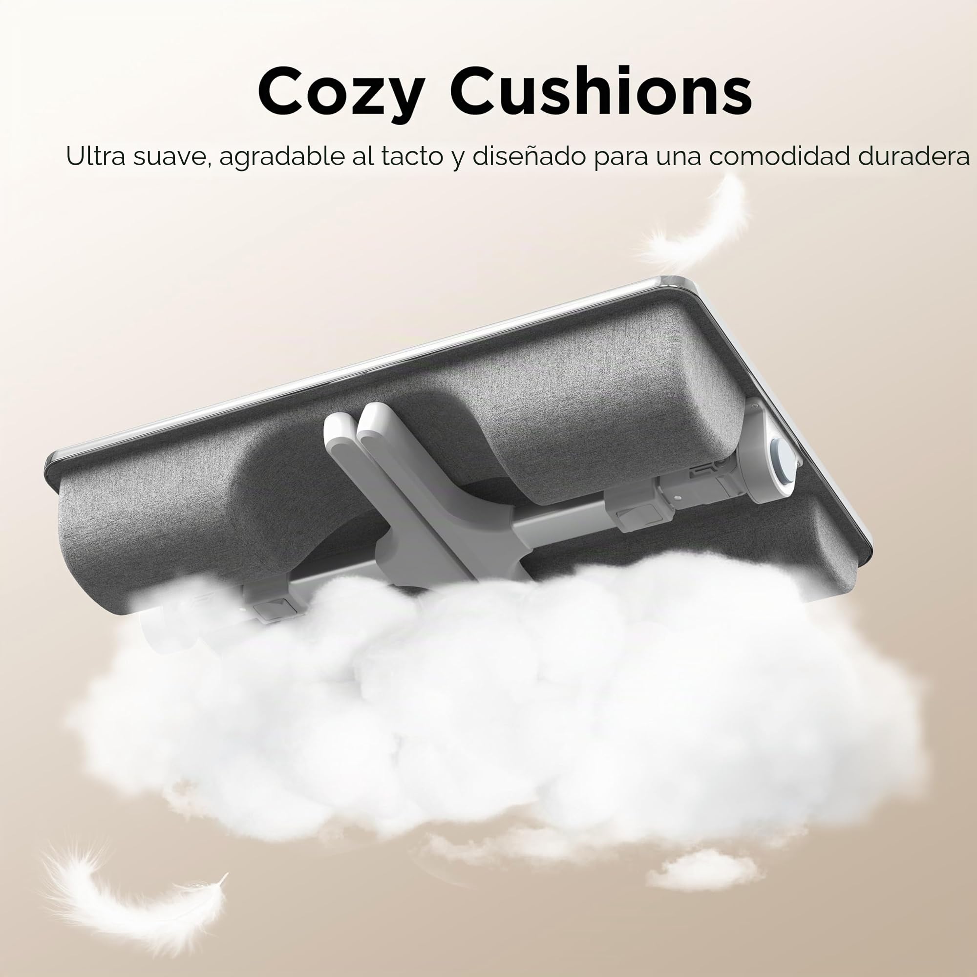 FoldWise Mesa 2 en 1 para Cama y Regazo Altura y Ángulo Ajustables, Plegable, con Cojines Suaves, Reposamuñecas, Soporte para Tableta, Tope de Borde y Superficie Antideslizante Ideal para Sofá y Silla