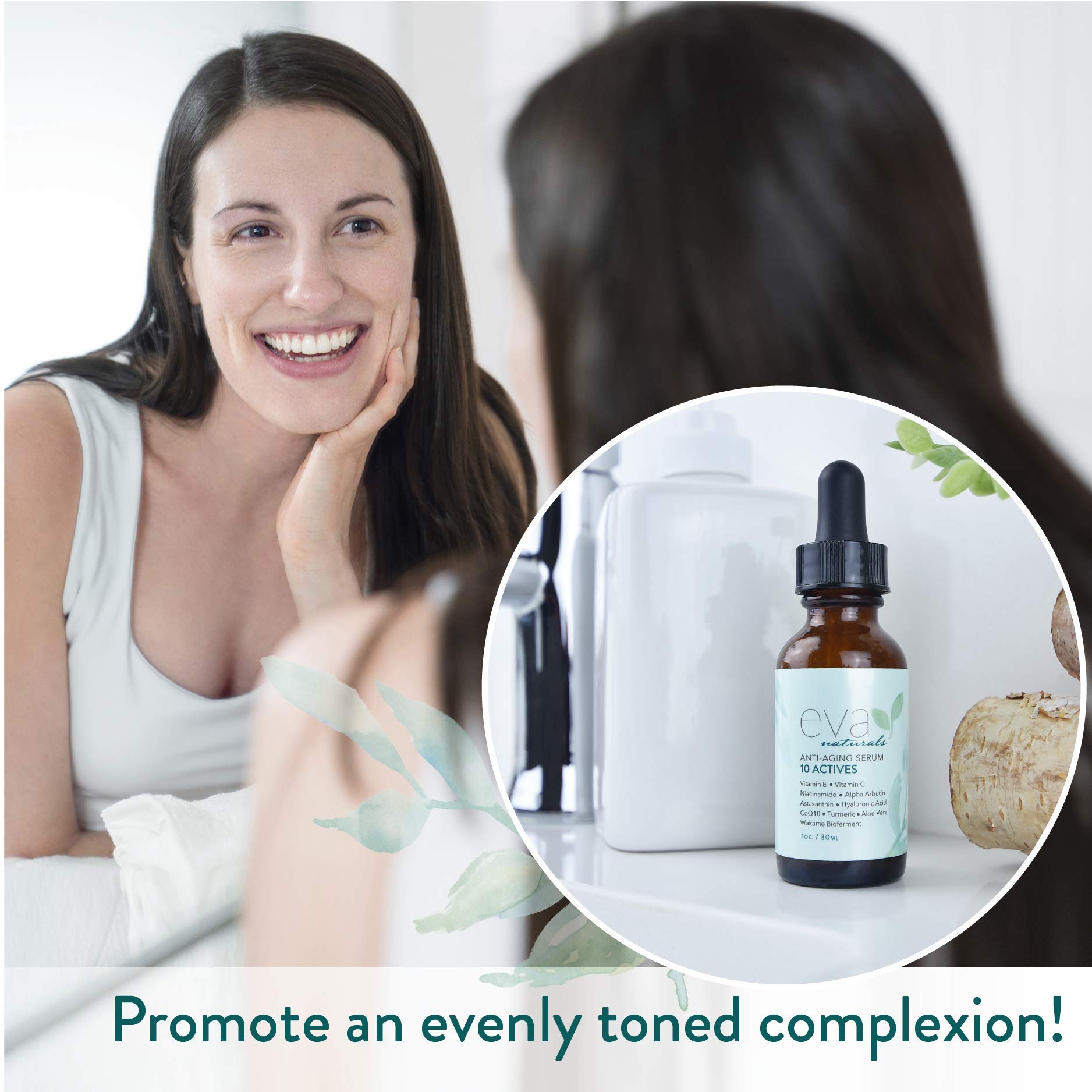 Eva Naturals 10 Actives Skin Serum (30ml) Fine Line, Dark Spot