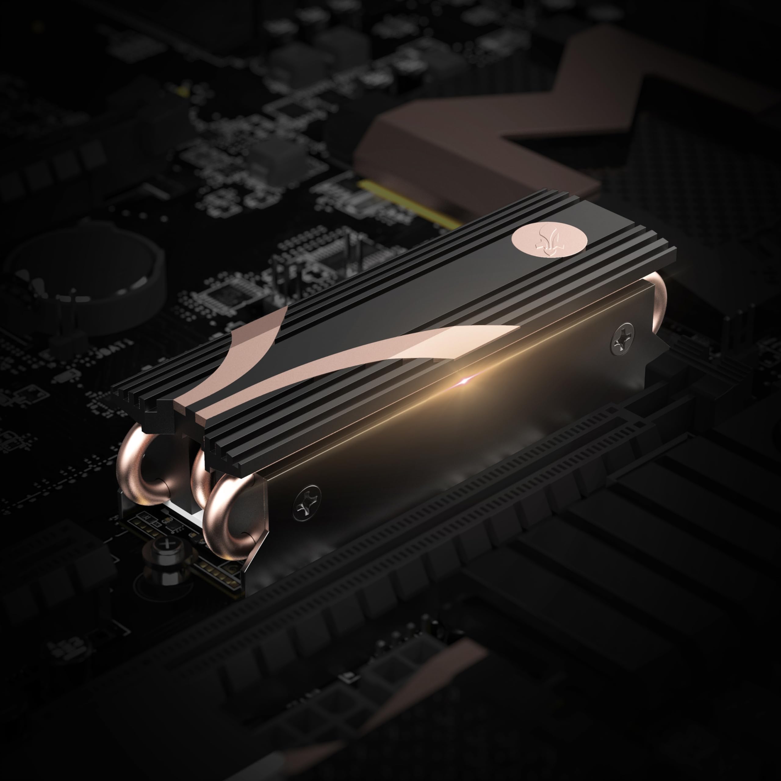 SABRENT disipador de Calor para PS5 e Instalación en PC para SSD M.2 PCIe NVMe o SSD M.2 NGFF SATA, Incluye Almohadilla Térmica M.2 para Rockets M.2 2280 SSD (SB-HTSK)