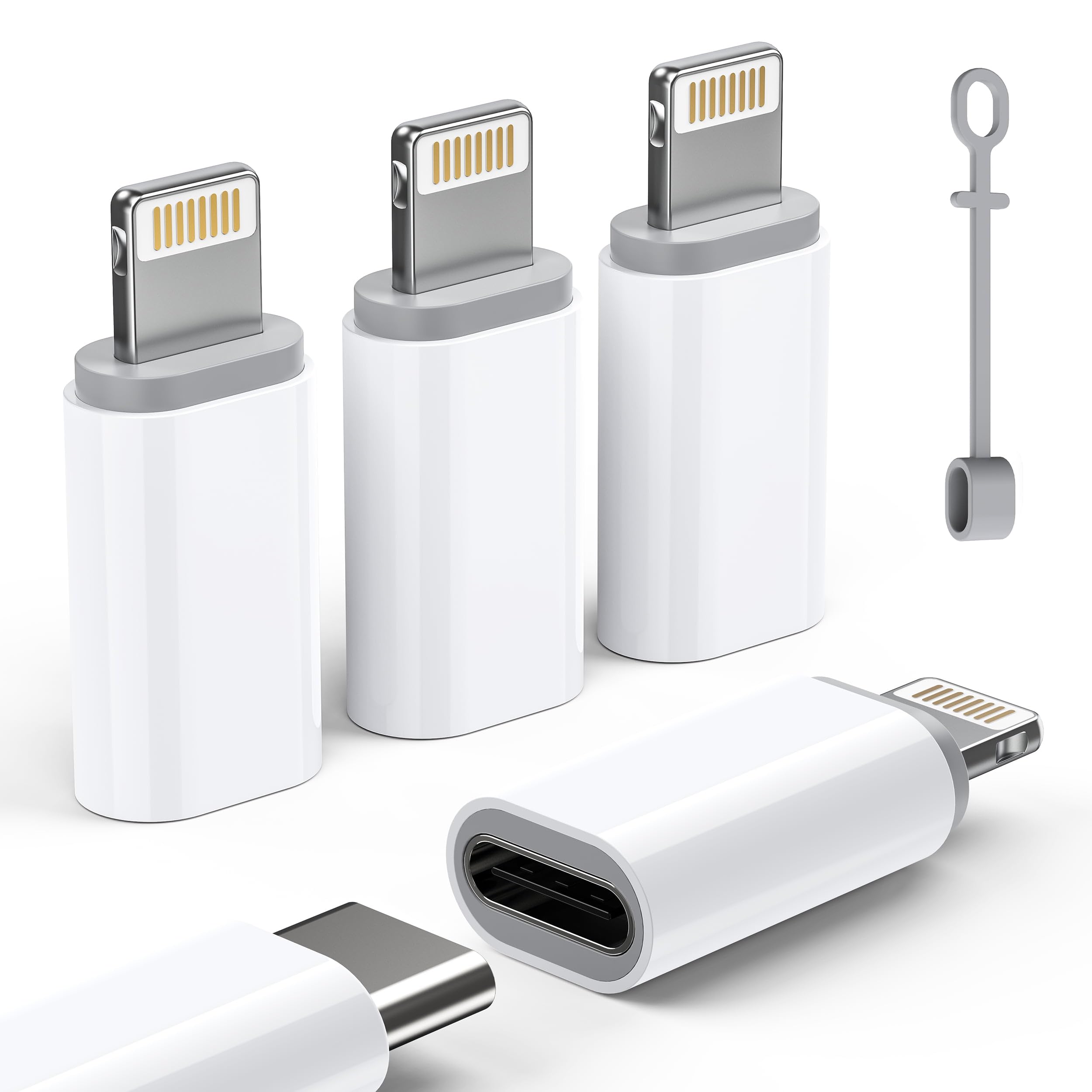 Photo 1 of LERTOSEN MFi Certified USB C to Lightning Adapter - 4 Pack