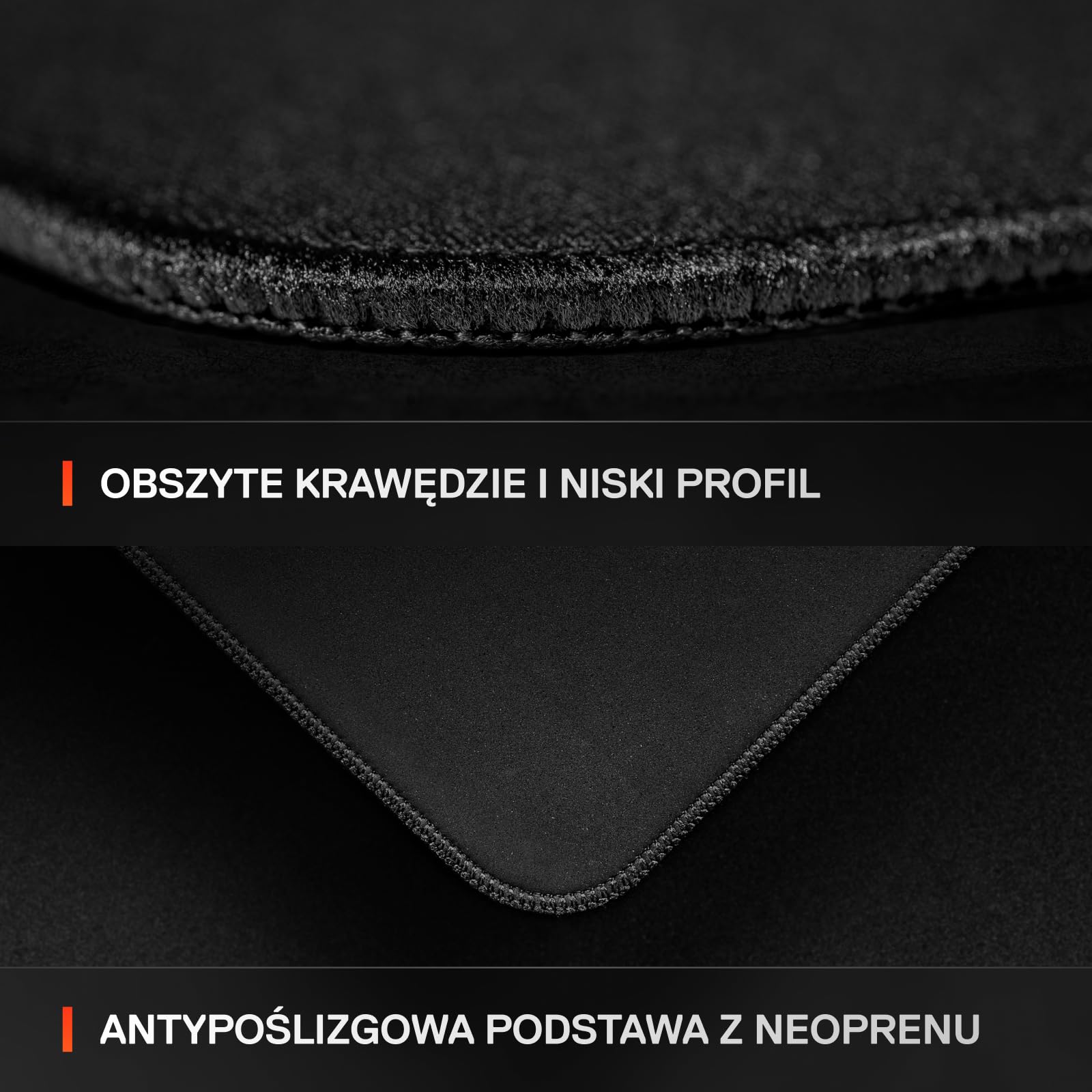 SteelSeries, podkładka QcK L Performance Speed - Dodatkowa gęstość dająca poślizg - Niskoprofilowe przeszycia krawędzi - Antypoślizgowa podstawa z neoprenu - Rozm. 490 x 420 mm - FPS, MOBA, RTS, MMO