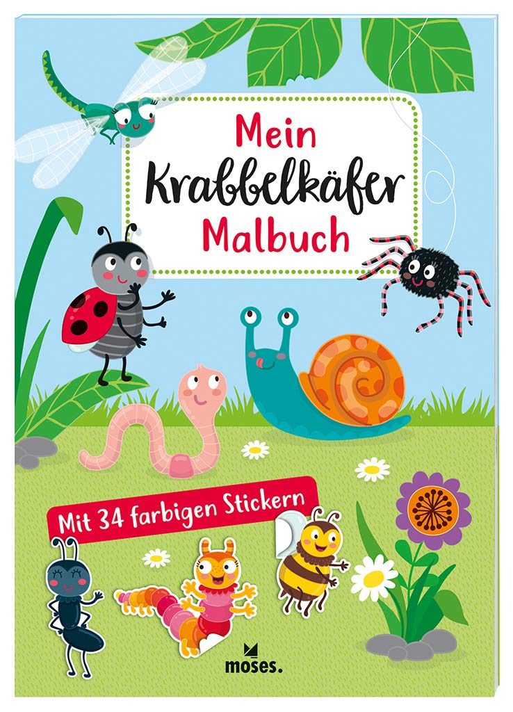 Mein Krabbelkäfer-Malbuch: Mit vielen Rätseln, Labyrinthen und Suchbildern