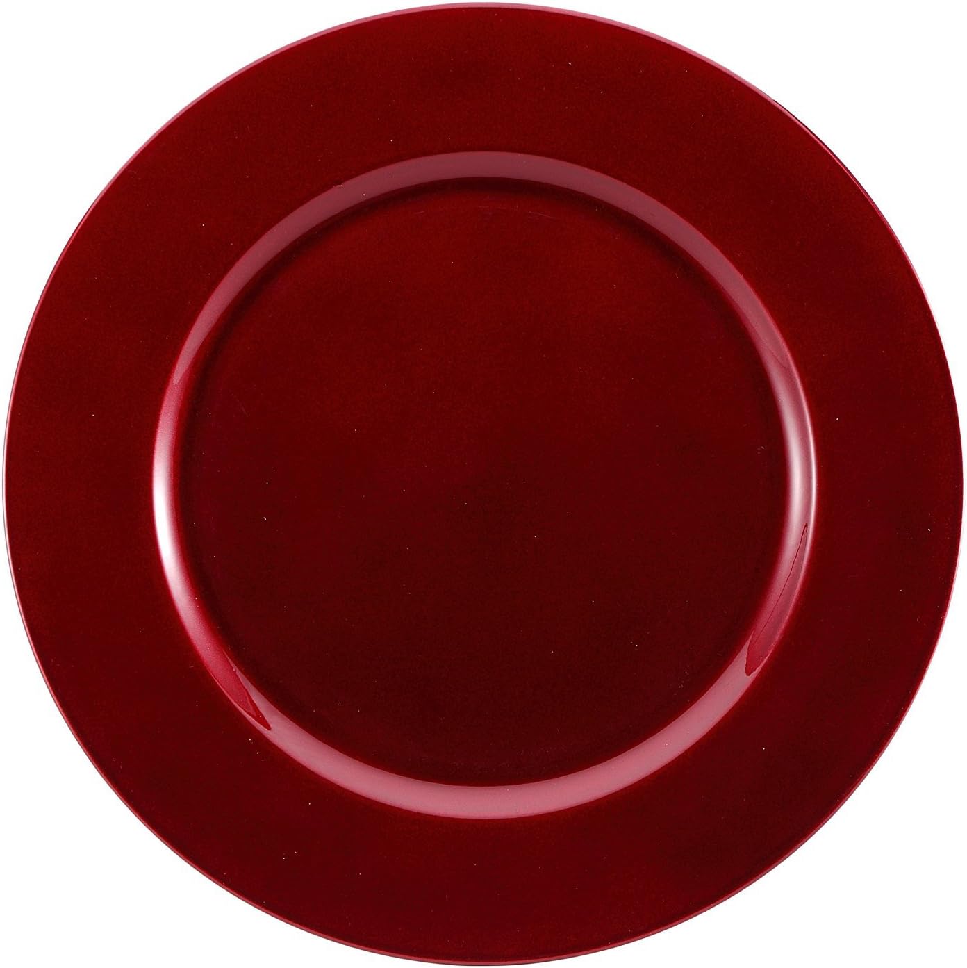 Brunchfill Set of 6 Red Round Charger Plates Decorative Under-Plates