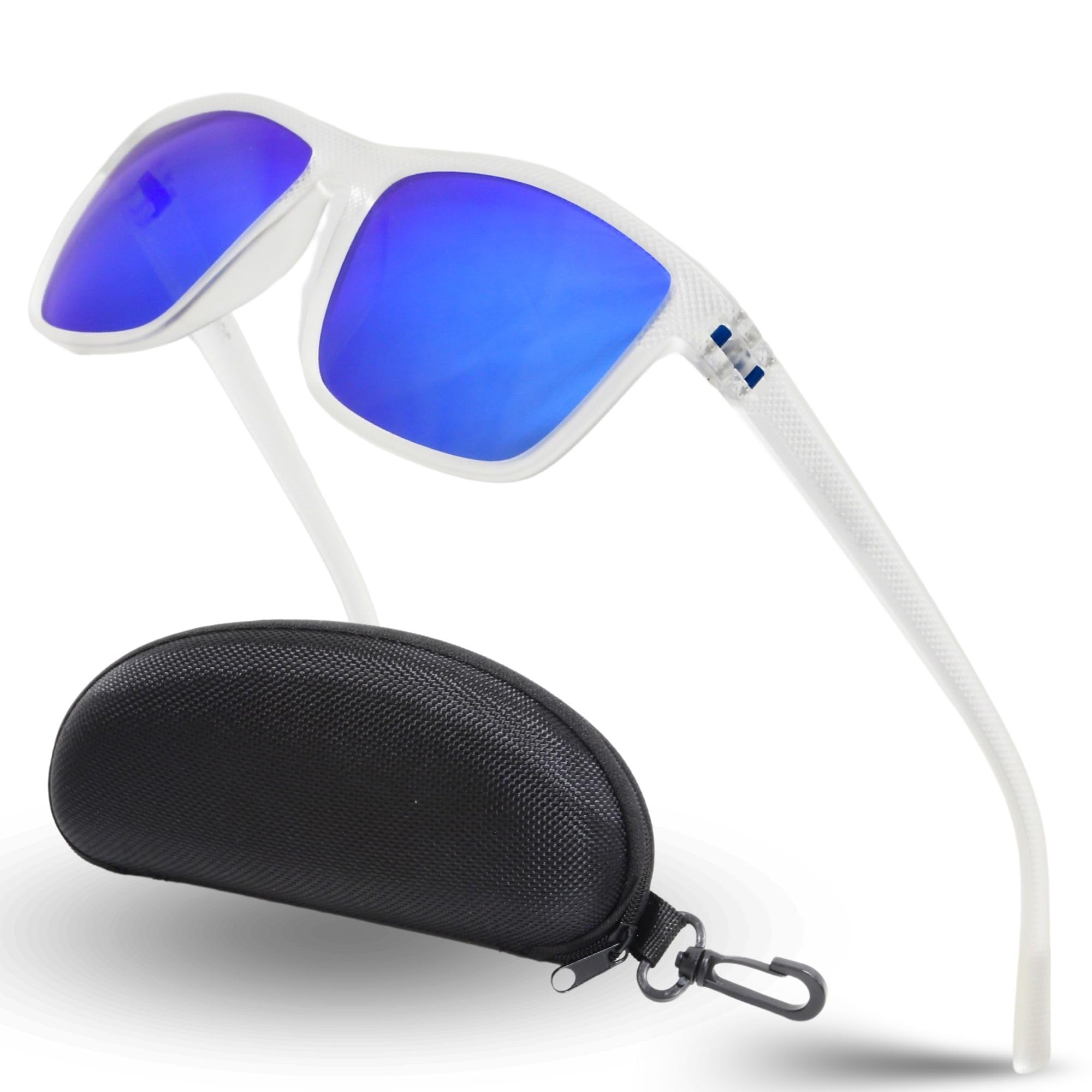 SOMOC Occhiali da Sole da Uomo Donna Polarizzati, 100% Protezione UV400 per Guidare la Pesca, occhiali da sole da guida moda SP9390, BIANCO