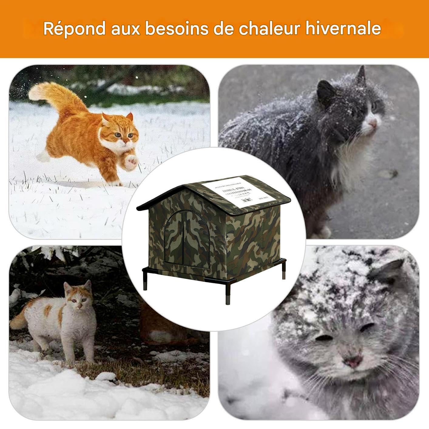 Outdoor Katzenhaus Für Streunerkatzen Isoliertes Und Wetterfestes
