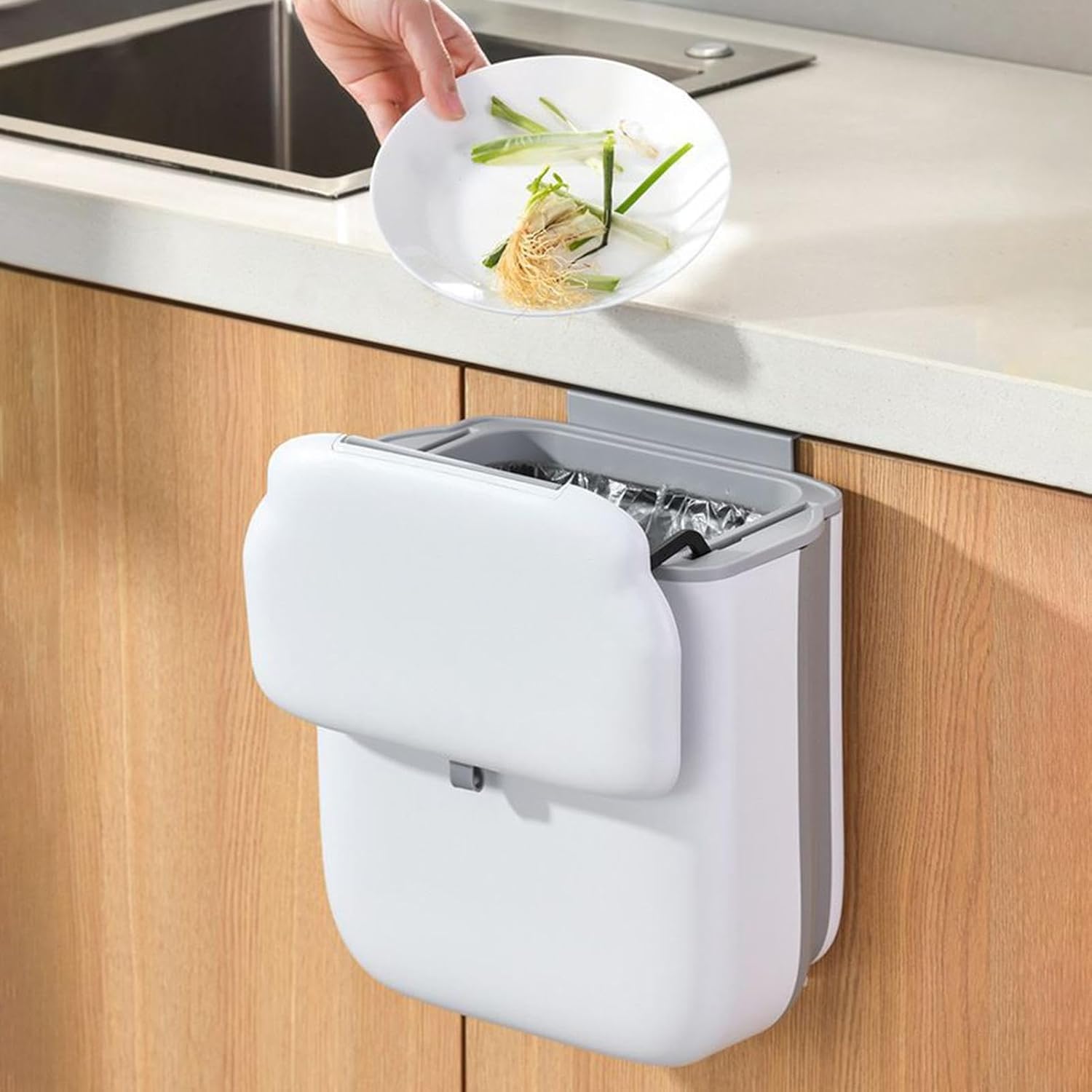 Poubelle étanche Armoire Poubelle De Cuisine Suspendue - Bac à Compost Mural, étanche, Pour Placard Ou Camping-car - 28x16x26 Cm Poubelle Porte