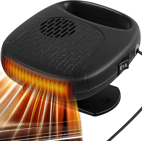 Calentador de automóvil, 12 V 150 W, ventiladores de automóvil de calentamiento rápido, descongelador, descongelador, con enchufe, encendedor de