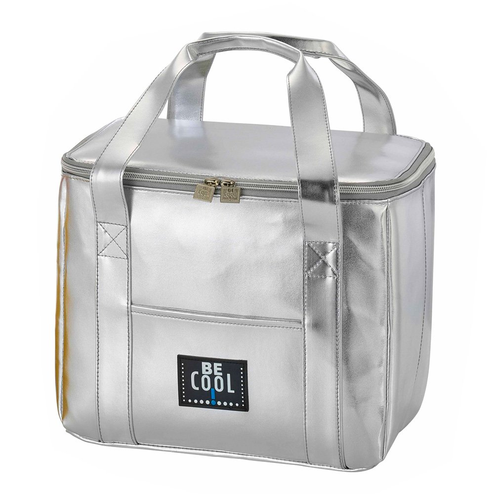 Be Cool City borsa frigo argento 29 x 18 x 21 cm - borsa della spesa con un bell’aspetto, che tiene freddo con impugnature ergonomiche