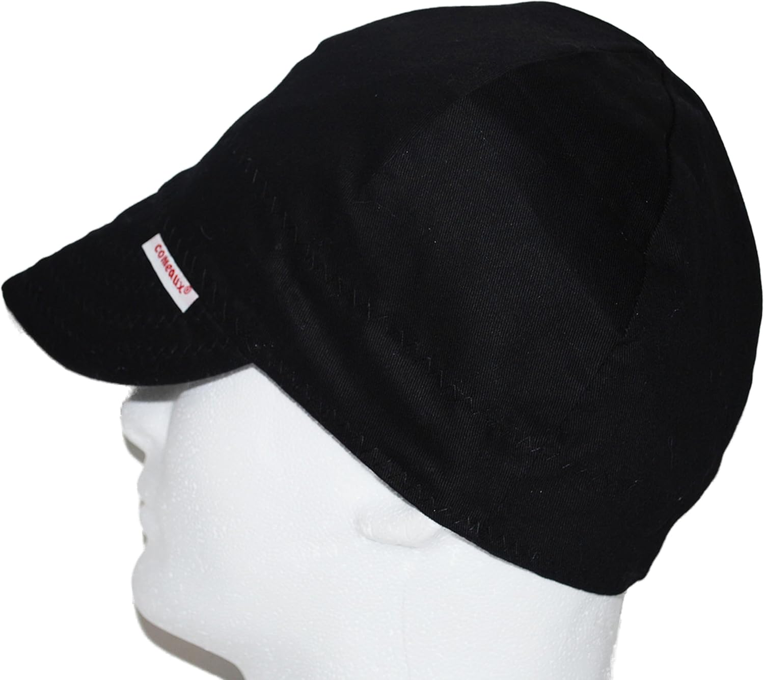 Comeaux Caps Single Sided Solid Black Welding Hat Size 6 3/4