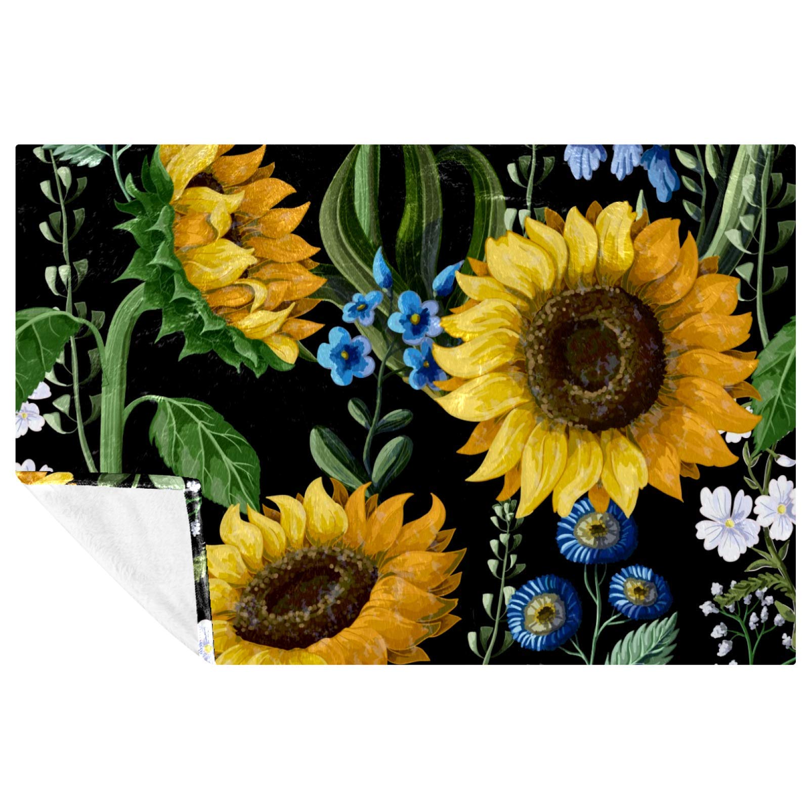 Couverture douce aux tournesols pour des moments cocooning chauds