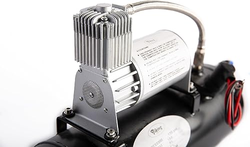 Miniatura 4 de Viking Horns V3305 tanque de aire de 1,5 galones y equipo del compresor de aire, sistema de aire a bordo para bocina de aire del tren
