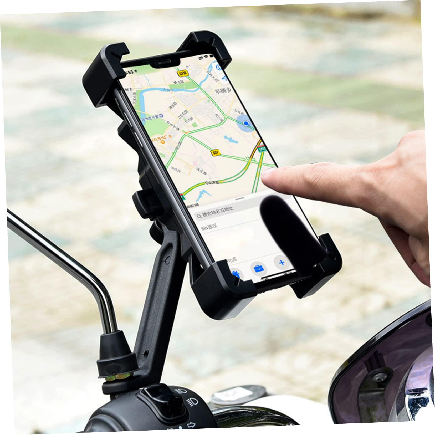 ibasenice 3pièces Support Téléphone Monture Antivibratoire pour Guidon De Vélo Installation Facile Compatible avec Smartphones Les Chocs