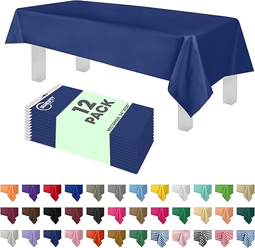 Miniatura 7 de Mantel de plástico de alta calidad - 54in. x 108 pulgadas. Grandipity - Mantel rectangular (6 y 12 unidades), Amarillo