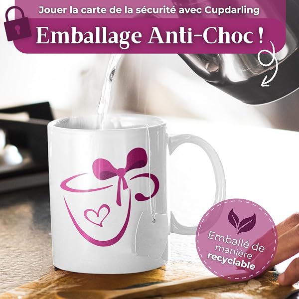 Tassenliebling Cupdarling – Communion 2026 Tasse personnalisable - Pour La Première Communion - Cadeau Prénom Communion - Tasse Céramique Personnalisée - Tasse café thé 330ml - Fille (blanc) - 5