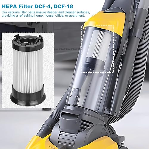Miniatura 6 de HASMX Filtro HEPA de repuesto para Eureka Vacuum Series 4700 5550, Boss Power Plus, Envirocare 927, Eureka Maxima sin bolsa modelos 4700 (BLM, LMP,