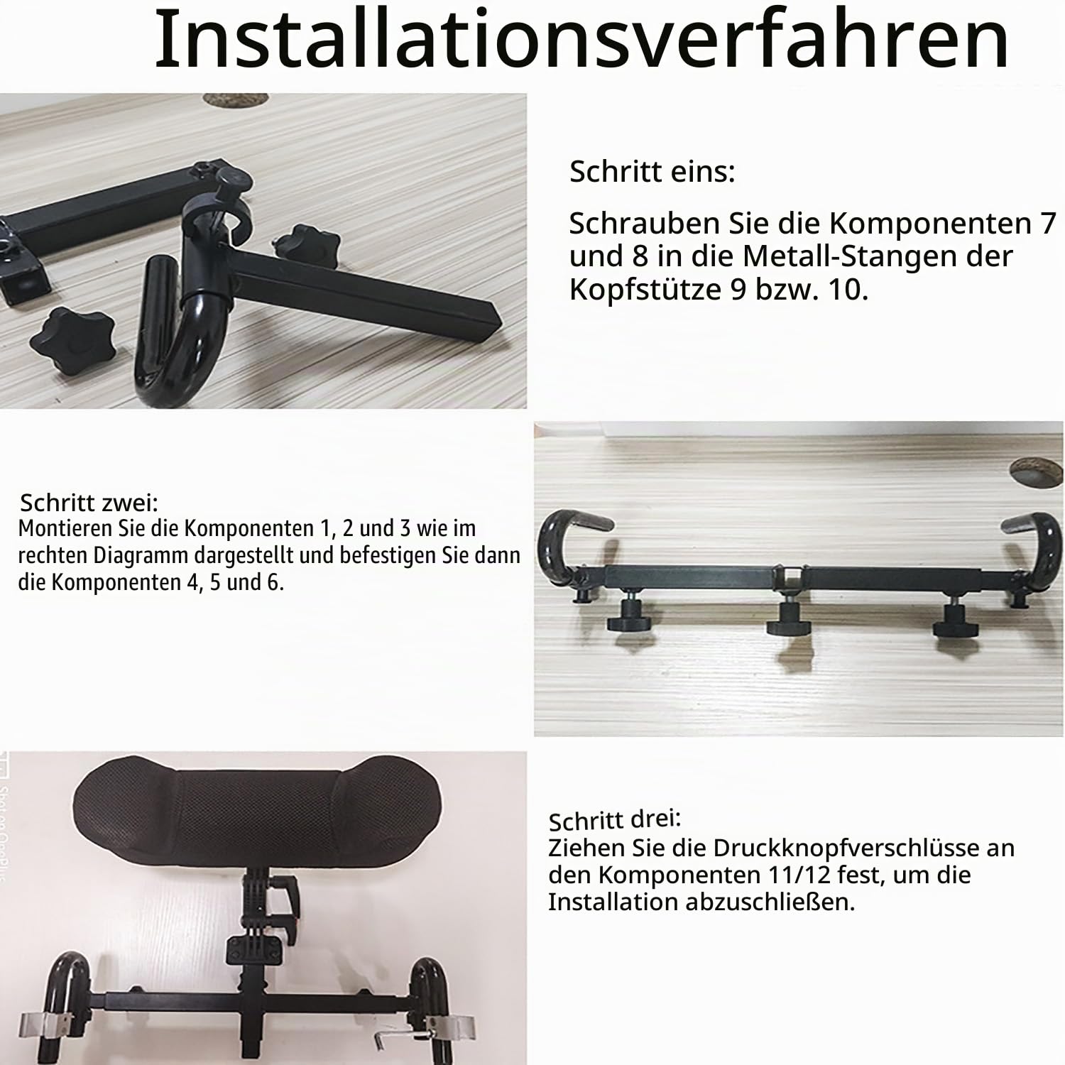 Kopfstütze Rollstuhl,Universal Rollstuhl Kopfstütze,Verstellbare Nackenstütze mit Memory Schaum,Abnehmbar,für Manuelle/Elektrische Rollstühle