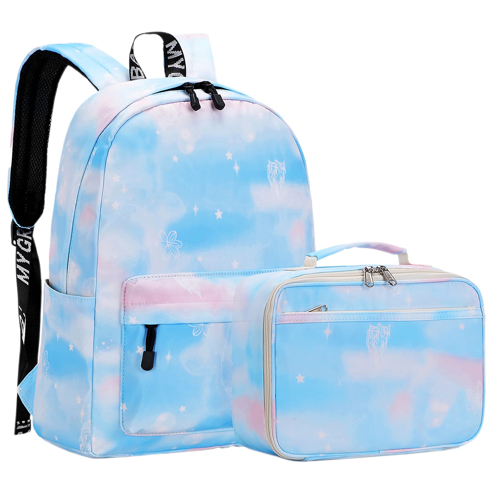Lohol Galaxy Backpack for School Travel, Lightweight BookBag for Girls Kids