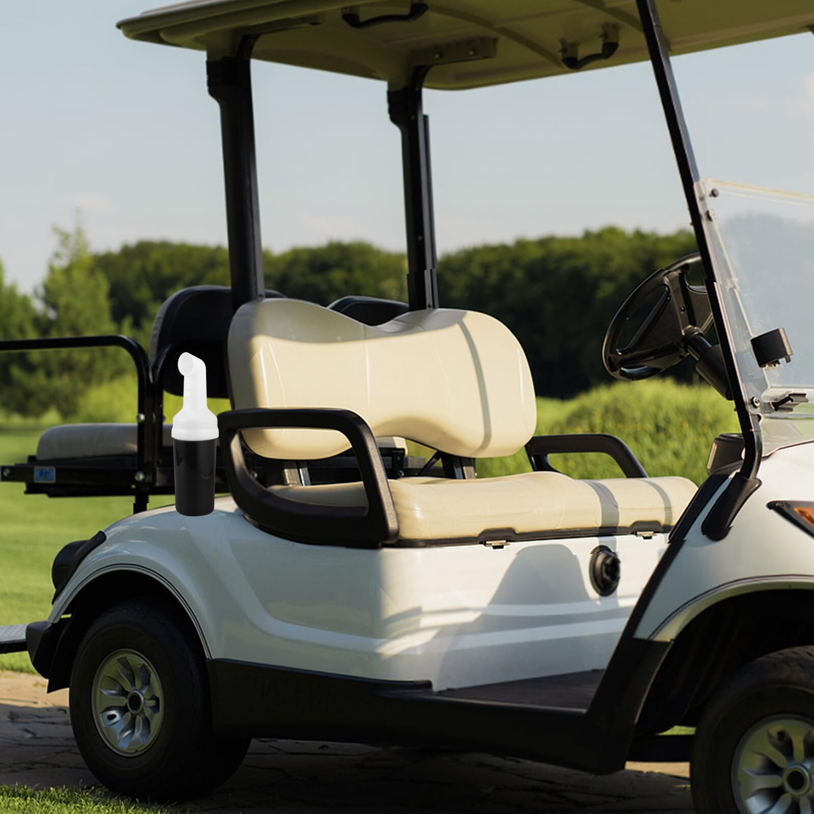 Mikinona Sandbehälter für Golfwagen mit Halterung Wetterfester Sandflaschenhalter ohne Bohren Praktisches Golfwagen Zubehör für Platzreparaturen