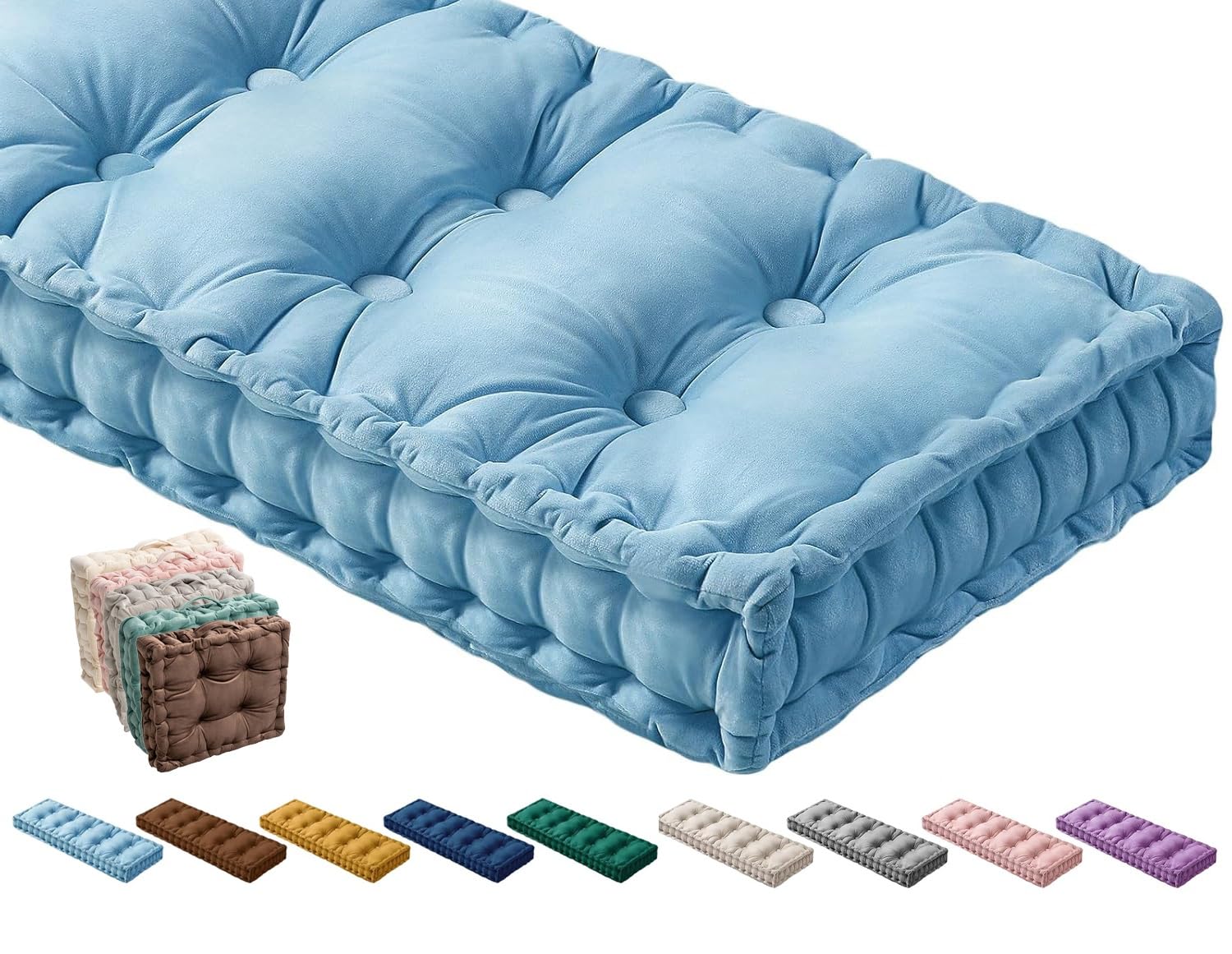 WAGHW Bench Cushion Outdoor 3-4in Thicken, 36/40/45 inch Velvet Bench Seat Cushion 1/2/3 Seater Chair Pads for Indoor Outdoor Patio Garden Sofa