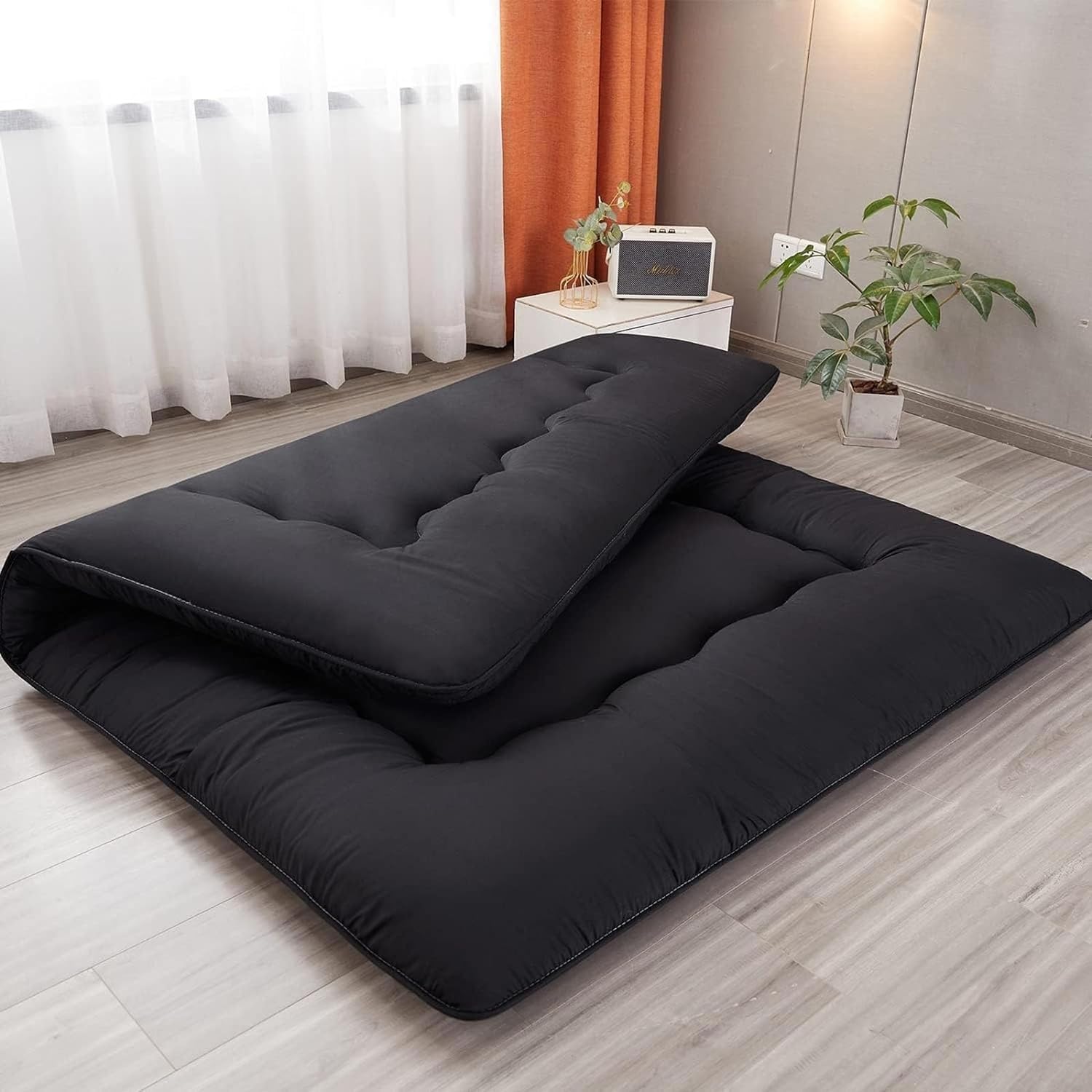 Matelas Futon Japonais 2 Personnes 140x200CM, Lit De Couchage Enroulable De Sol Pliable Et Portable Avec Sac De Transport Pour Camping Voyages Ours 91806852 Matelas Futon Japonais 2 Personnes 140x200CM, Lit De Couchage Enroulable De Sol Pliable Et Portable Avec Sac De Transport Pour Camping Voyages Ours 91806852