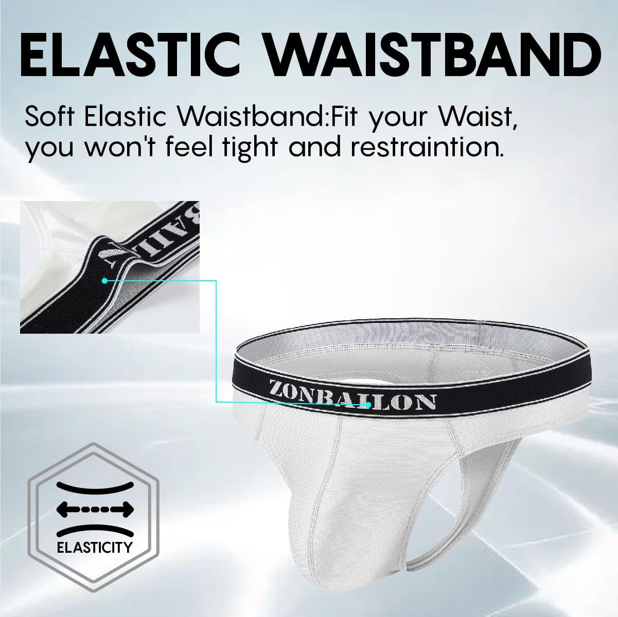 Mens Thongs Sexy G String Enhancing Pouch Underwear Stretch T Back Bulge Silk Bikini Briefs for Men - Image 2