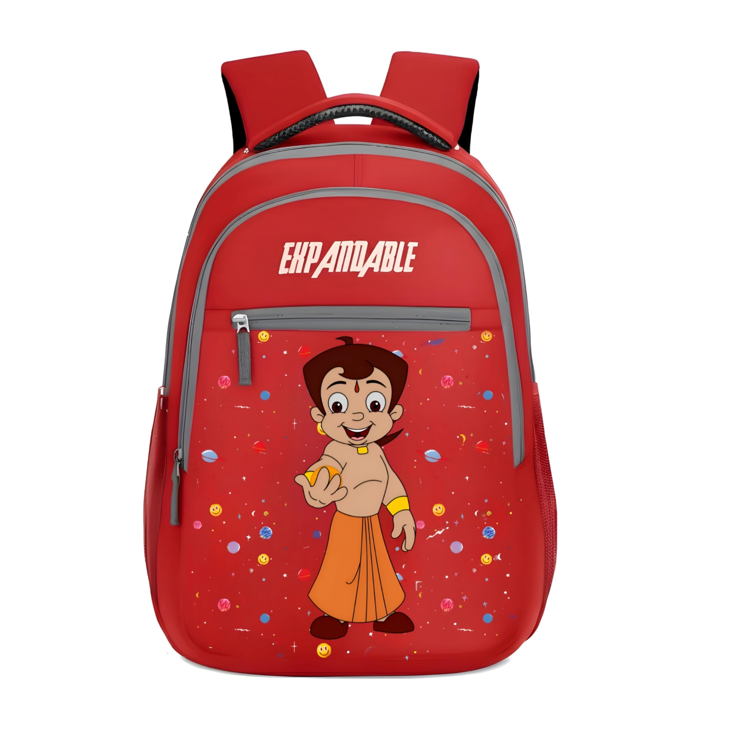 expandable Chhota Bheem Kids School Bag for Boys & Girls | Red Nursery & Primary School Backpack | Lightweight, Water-Resistant & Ergonomic Travel Bag for Toddlers (Age 3-8 Years)-picture-54