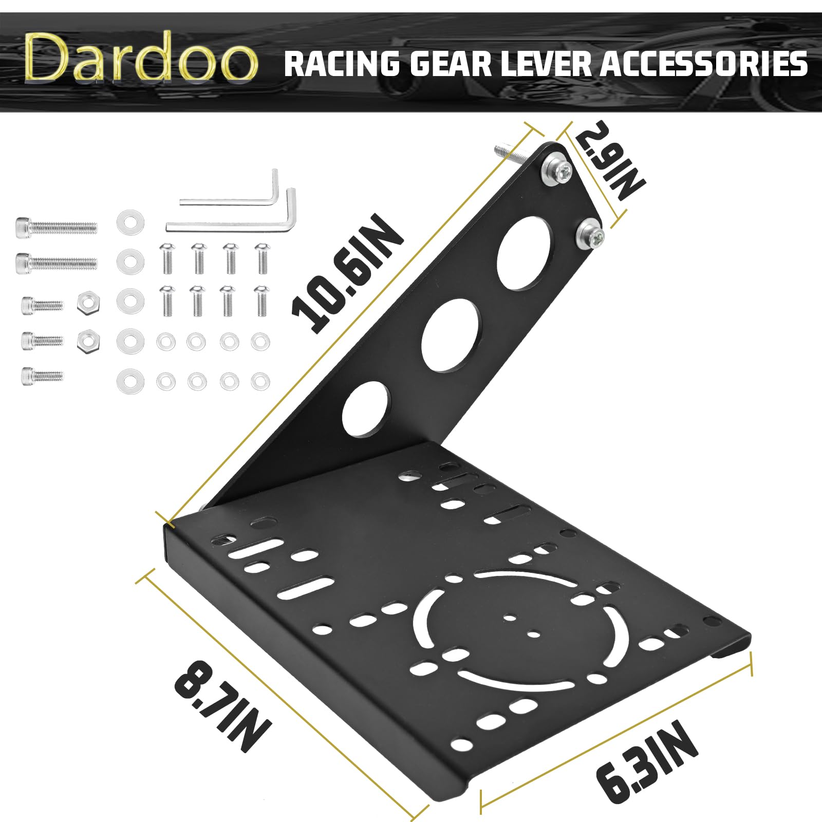 Dardoo Racing Shifter Mount Upgrade für Rennradrahmen mit Befestigungsschrauben, nur für Teilradrahmenmontage Shifter, Handbremse und Joystick