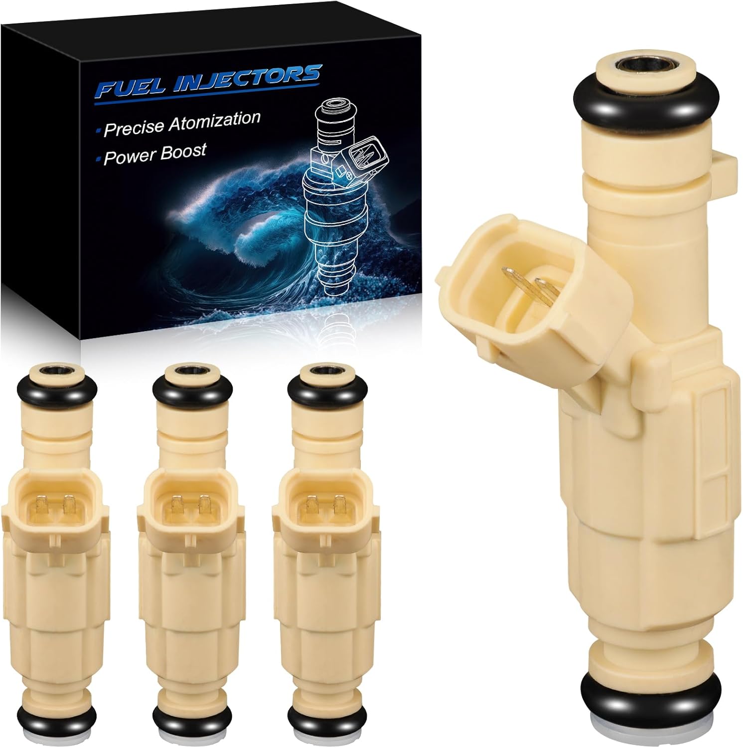 Upgraded Fuel Injectors 35310-2G100 High Performance Injectors Fit for:-Hyundai Tucson GL 2.0L 11 12 13, for:-Kia Forte EX LX Forte Koup EX 2.0 2010 2011 2012 2013, FJ1082 353102G100 (4Pcs)