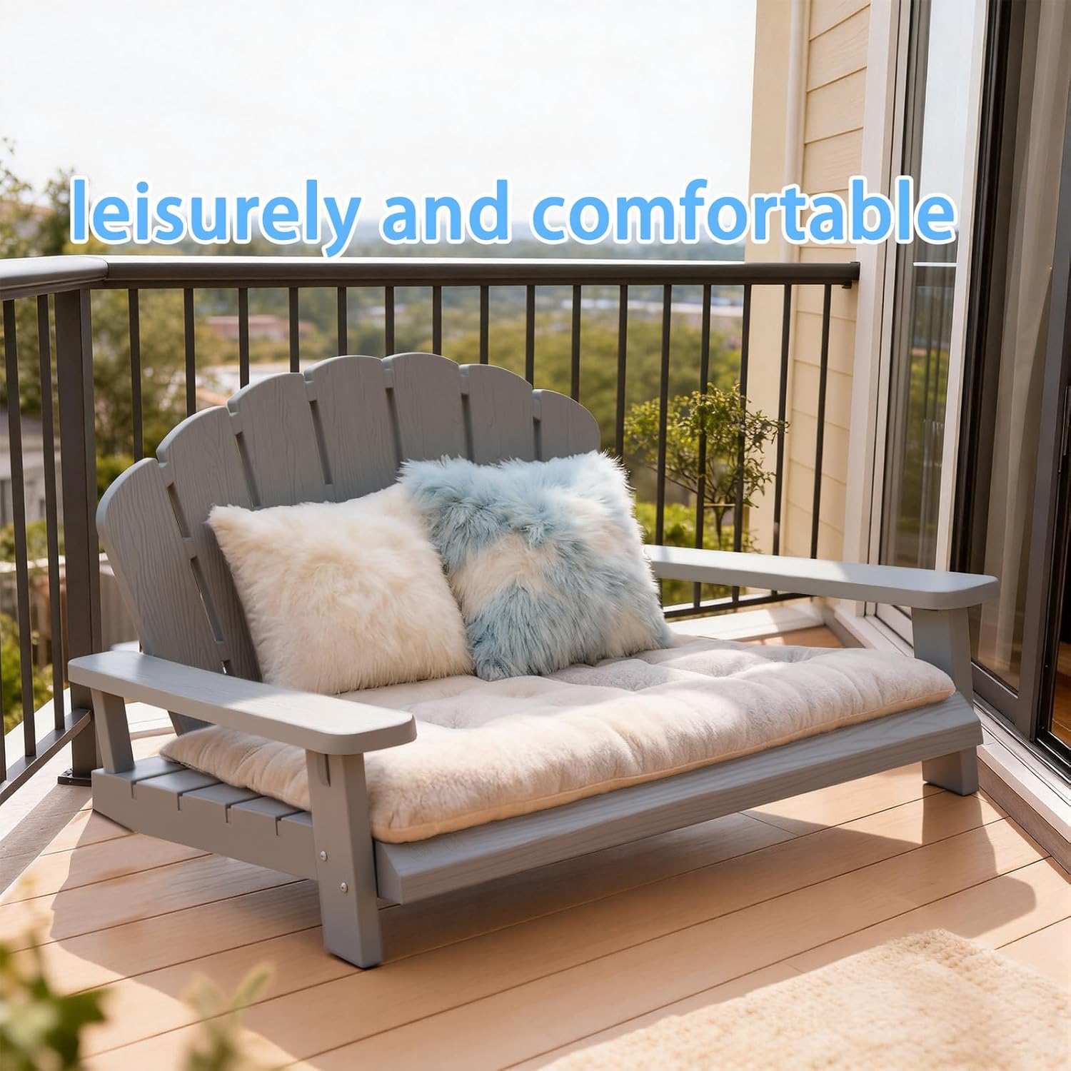 Resin Outdoor Pet Lounger – Classic Lounge Chair-Style Weatherproof Pet Bench for Small/Medium/Large Dogs, Sturdy Patio Pet Furniture for Yard, Beach & Deck (Grey)