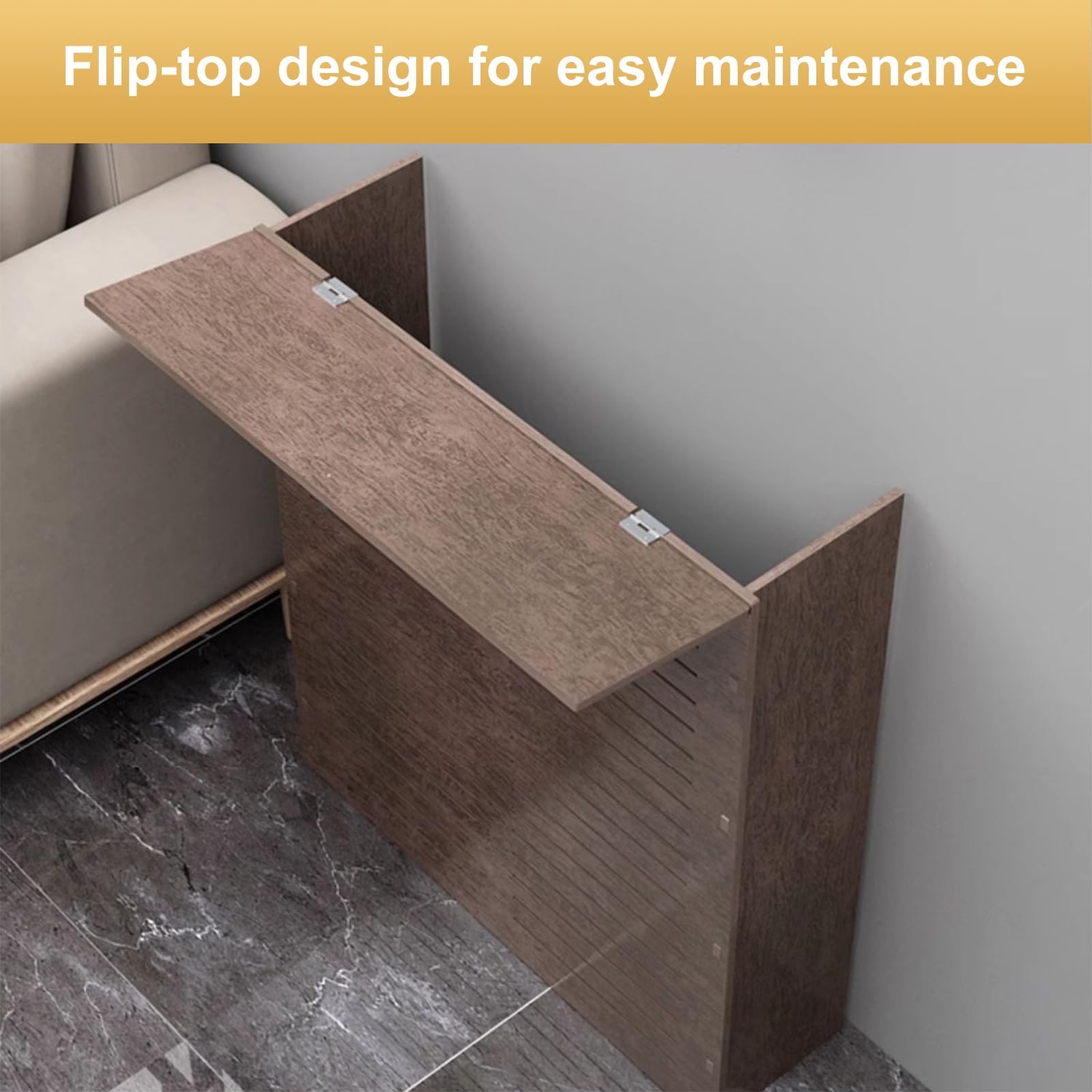 Generico Copertura e mensola per radiatore ventilato - Mobiletto riscaldante Decorativo per la casa, Facile da Montare per Soggiorno/Camera da Letto/Cucina - Design Sicuro Contro Il Vapore (60x80x20