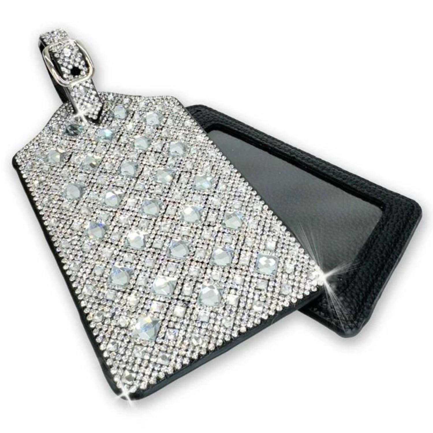 Jacqueline Kent Crystal Adjustable Luggage Tag JKLT101 (Silver)